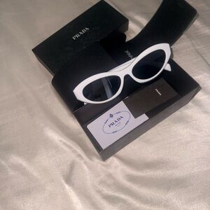 Prada Elegant White Sunglasses